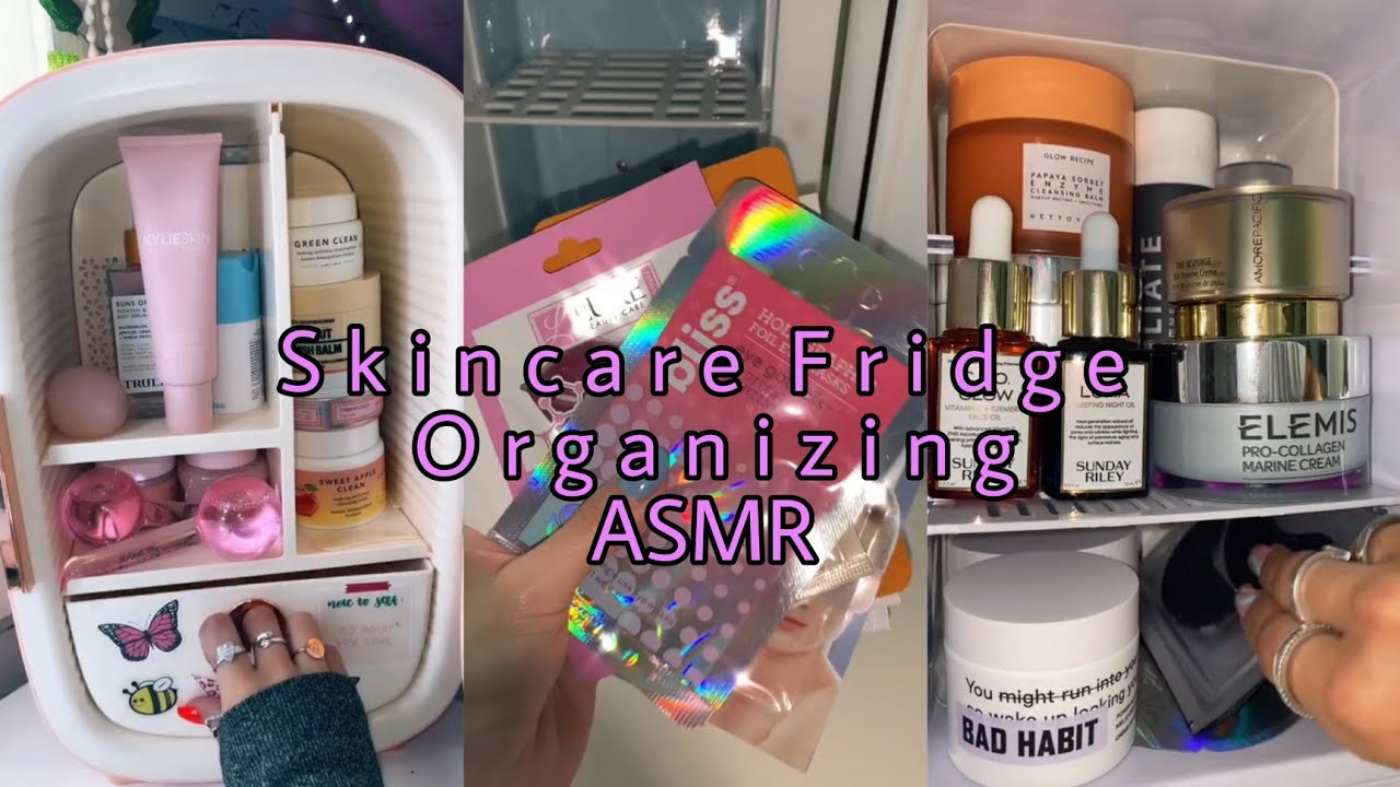Organizing & Restocking SkinCare Fridge ASMR