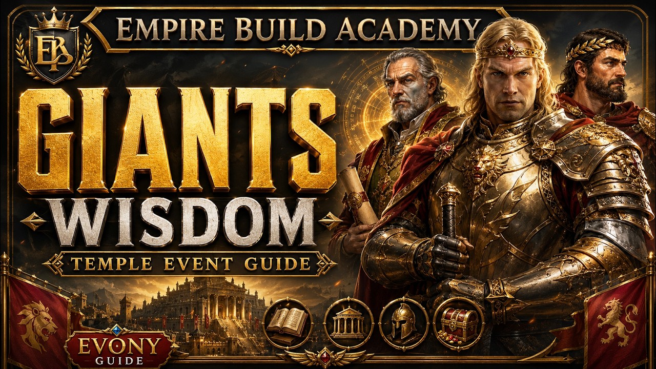Evony Giant’s Wisdom Temple Guide 2026  Rewards, Pickaxes & Best Strategy