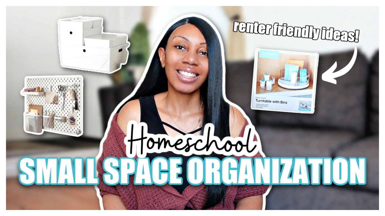 SMALL SPACE ORGANIZATION IDEAS! | Homeschool Space Saving Hacks | Renter + Budget Friendly Ideas