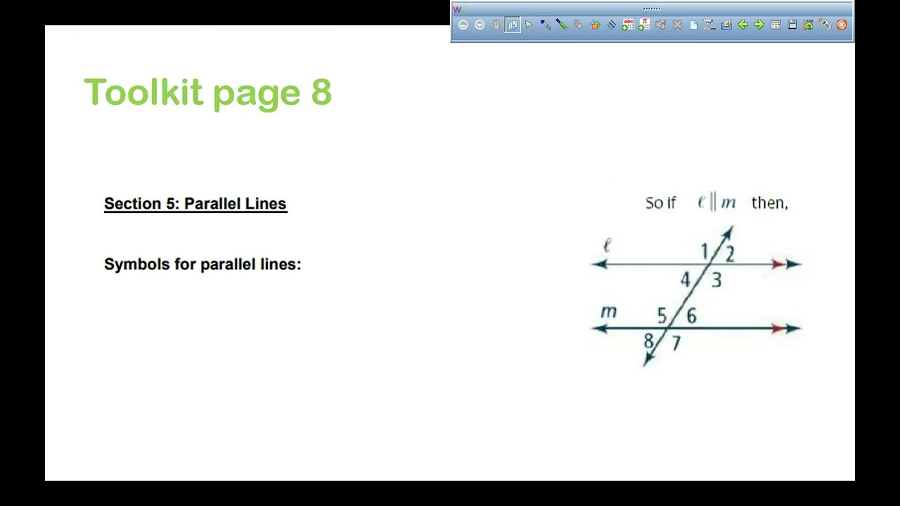 Course 2 Geometry Parallel Line Relationships