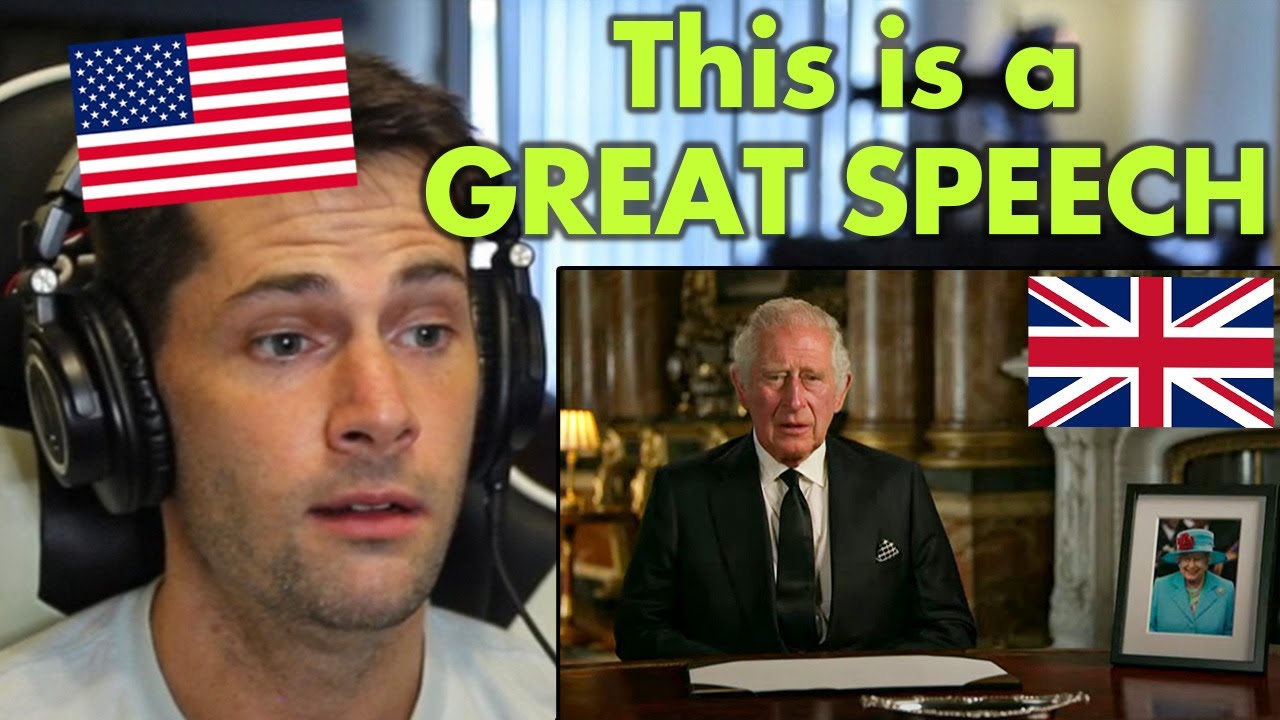 American Reacts to King Charles III - His First Address to the UK