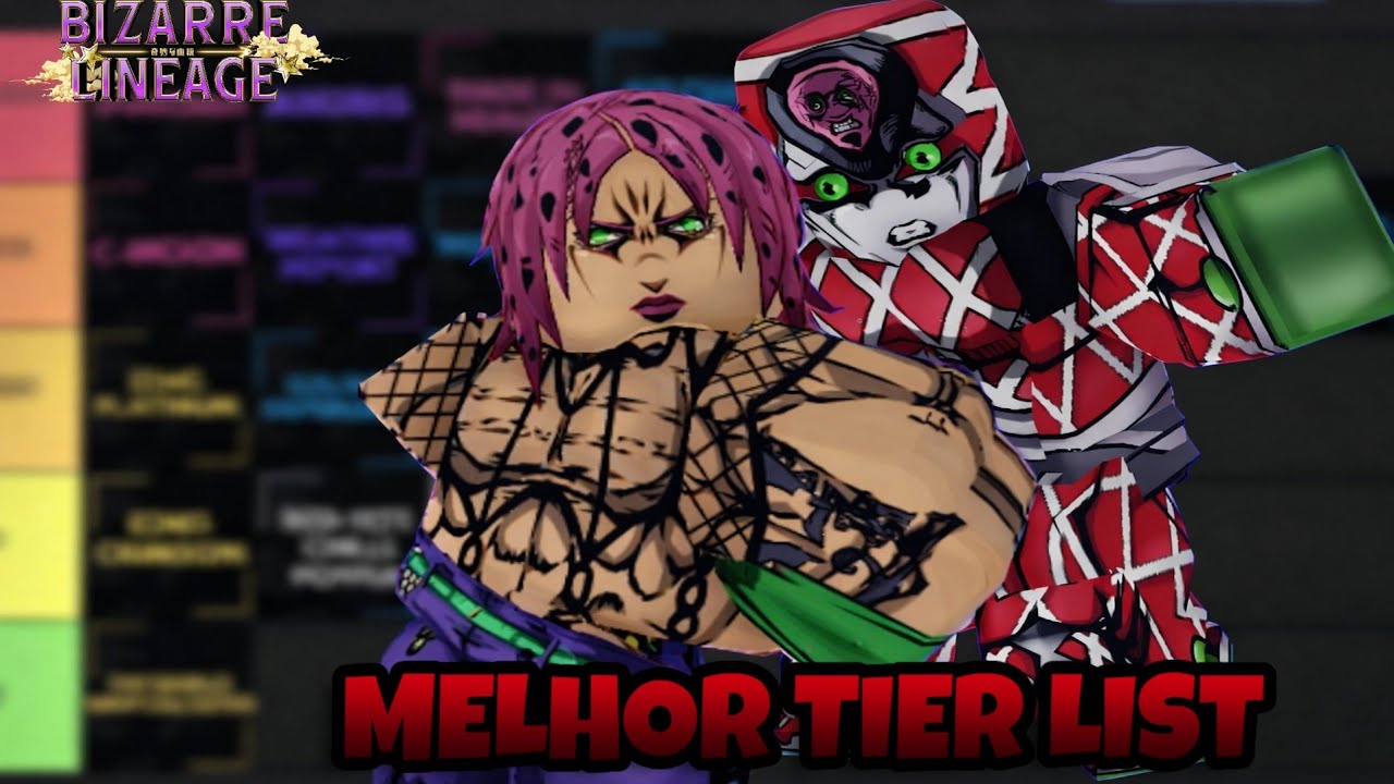 A MELHOR TIER LIST DOS STANDS PRA PVE DO BIZARRE LINEAGE