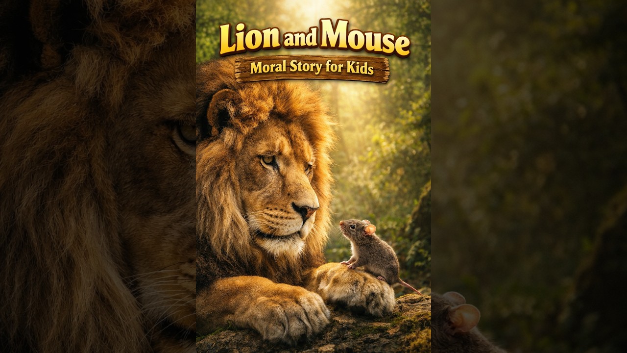 Lion and Mouse Moral Story for Kids