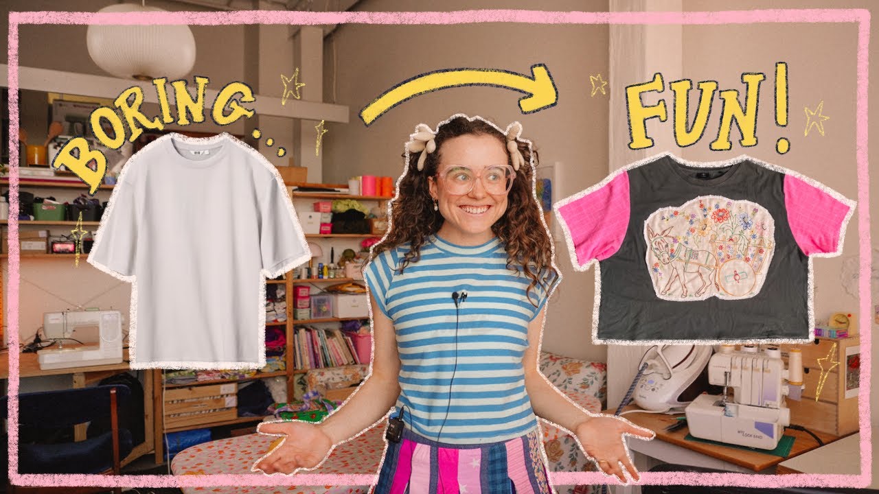 upcycling old t-shirts and making them AWESOME again (sewing vlog)