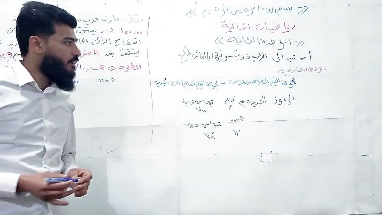 بكالوريا تجاري رياضيات المالية الوحدة الثانية استبدال الديون وتسويتها ٤ فبراير ٢٠٢٦