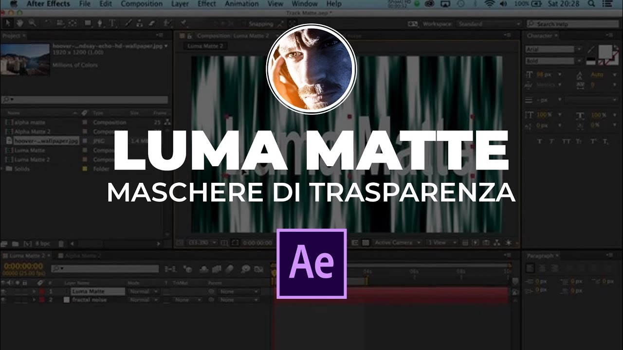 Mascherino Luma con After Effects (maschera di trasparenza)