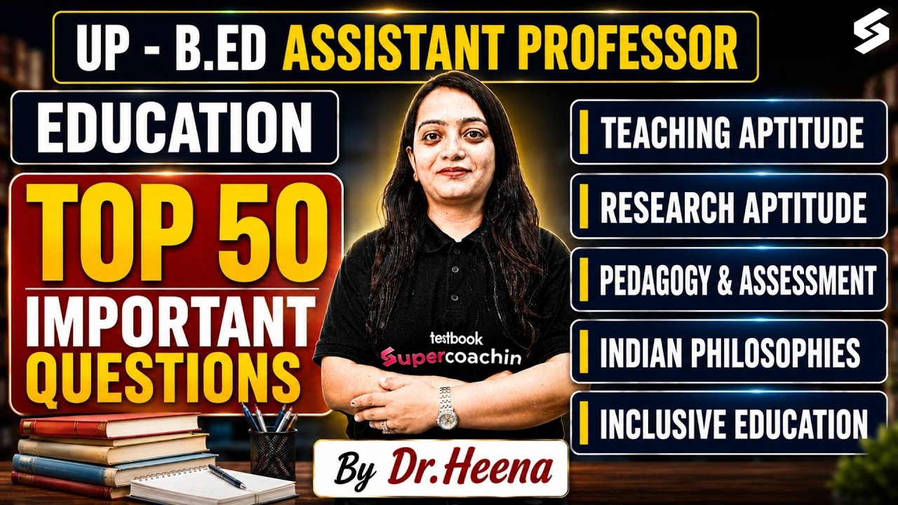 UP B.Ed Assistant Professor 2026 | UP B.Ed Assistant Professor Education Important Questions | Heena