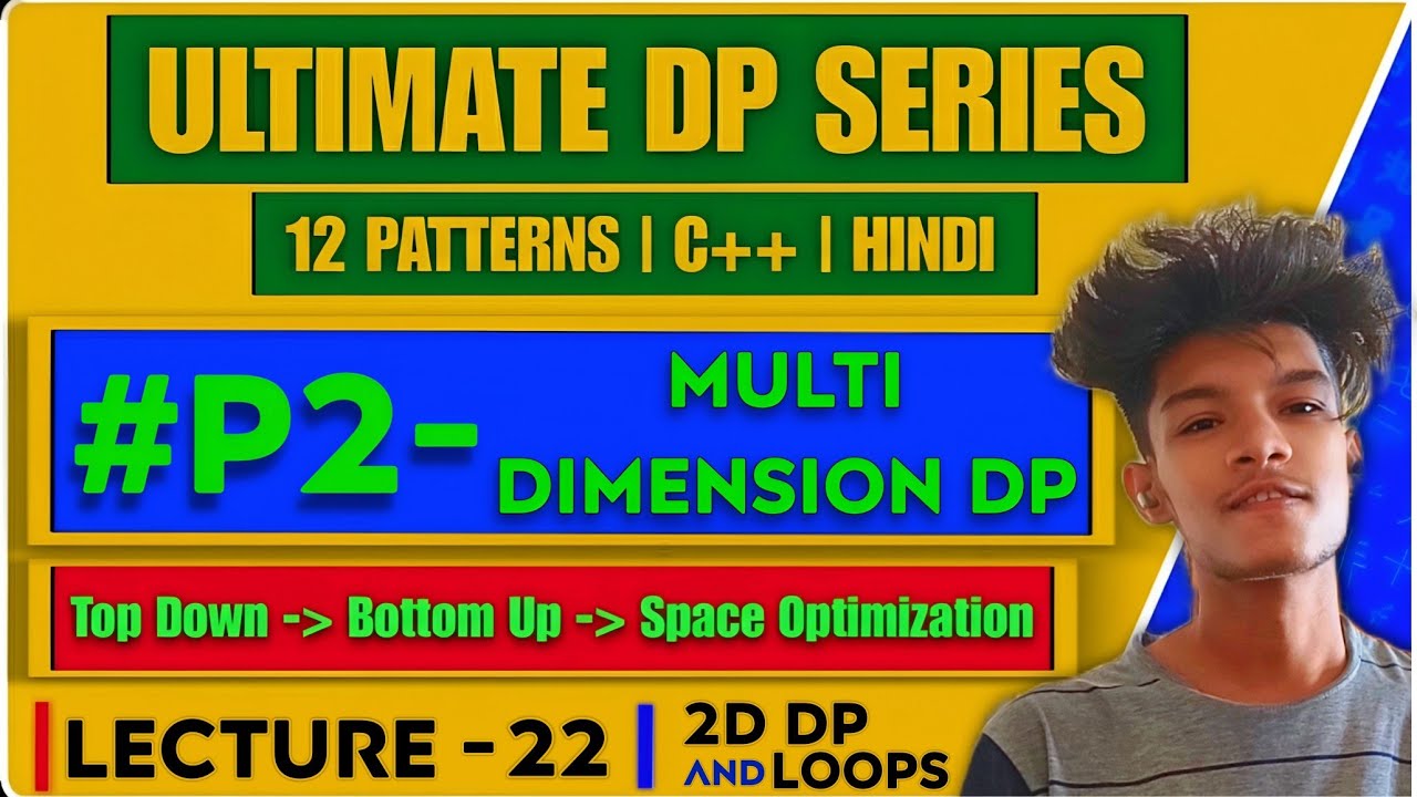 L22 - Multi Dimensional DP | Minimum Falling Path Sum 2 | 2D DP | Bottom Up 3 Ways | LeetCode 1289