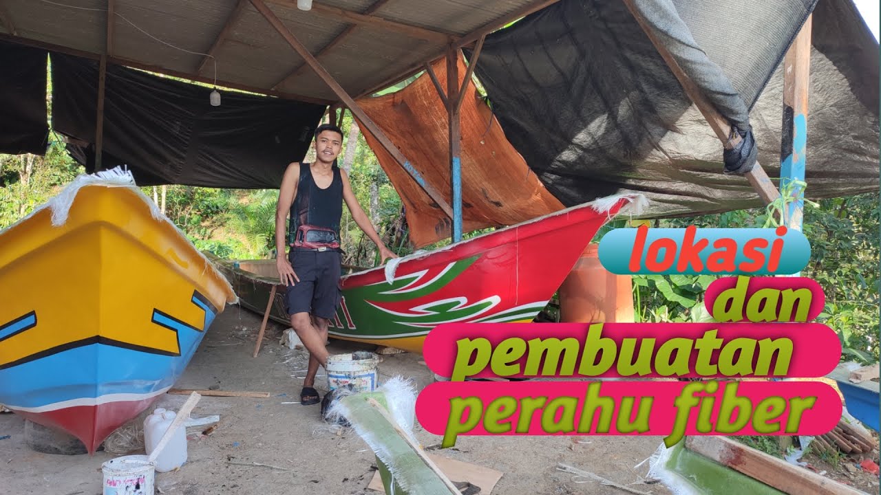 Spil asik Lokasi Produksi Perahu Fiber Glass Asli kabupaten Trenggalek, Jawa Timur #perahunelayan
