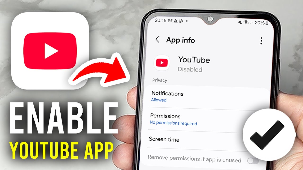 How To Enable YouTube App - Full Guide