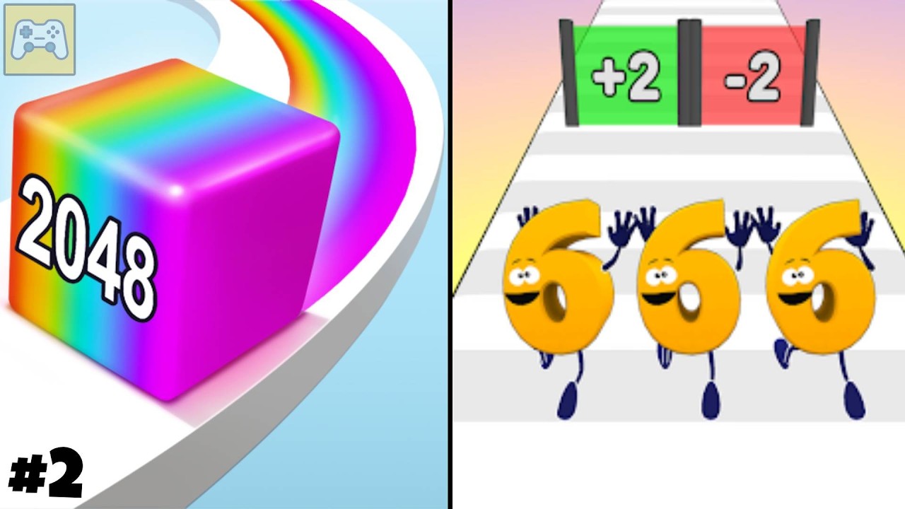 Jelly Run 2048 vs Numbers Run 3D ✦ ASMR Gameplay Android iOS • 2048 Number Merge Math Games (2)