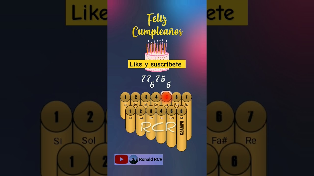 cumplea&ntilde;os feliz en ZAMPO&Ntilde;A #zampo&ntilde;a #ronaldrcr #zampo&ntilde;atutorial