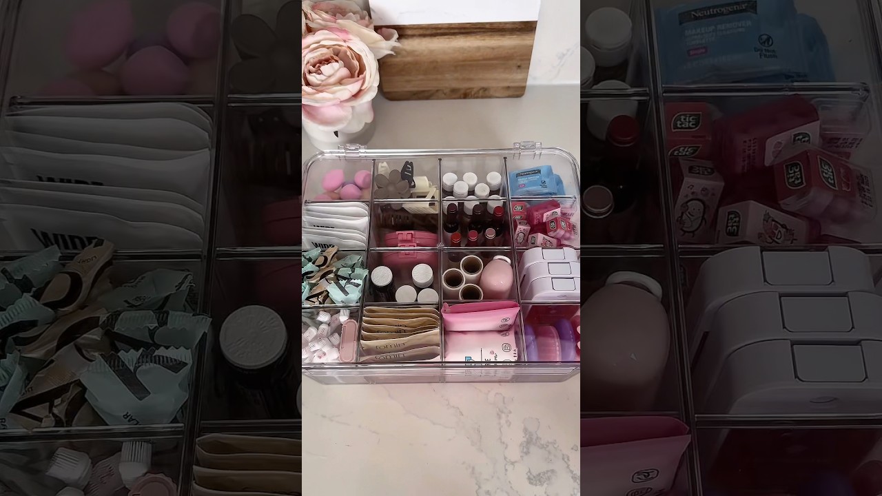 Restocking my purse essentials👛 #asmr #restock #satisfying #organize #mini #shorts #travel #purse