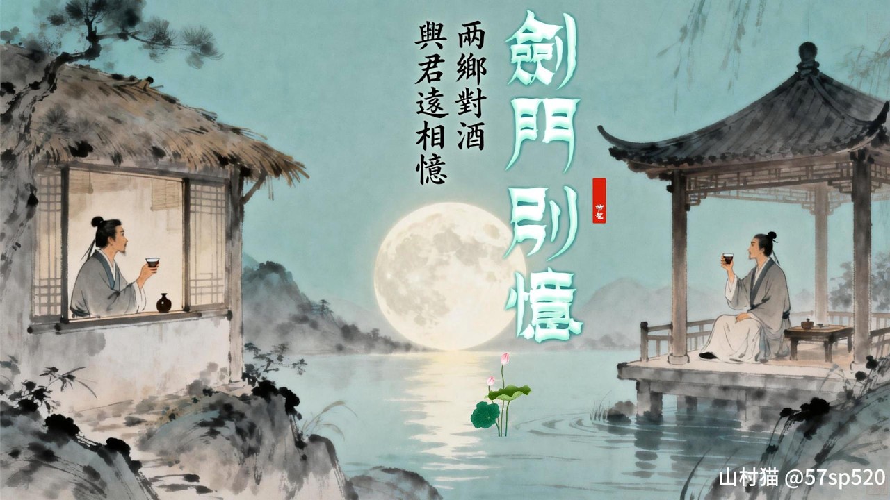 劍門別憶#李白劍閣賦#劍門七十二峰、松風猿聲、飛湍江潮等自然景觀，訴說別時的不舍、別後的牽掛，與歲歲年年的期盼#歷史#典故#中文歌曲#新歌。