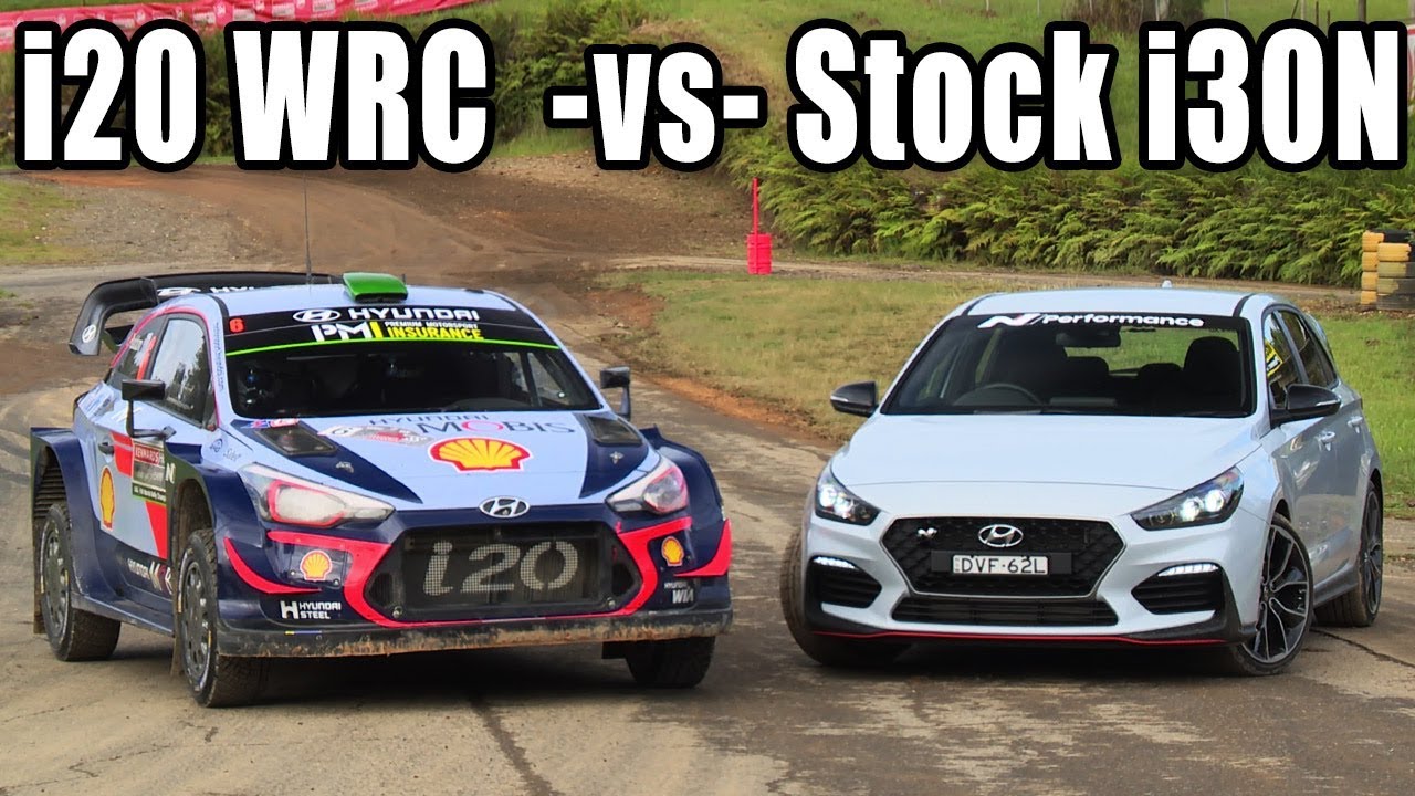 Стандартный i30N против 380-сильного i20N WRC Rally Car на одной трассе!