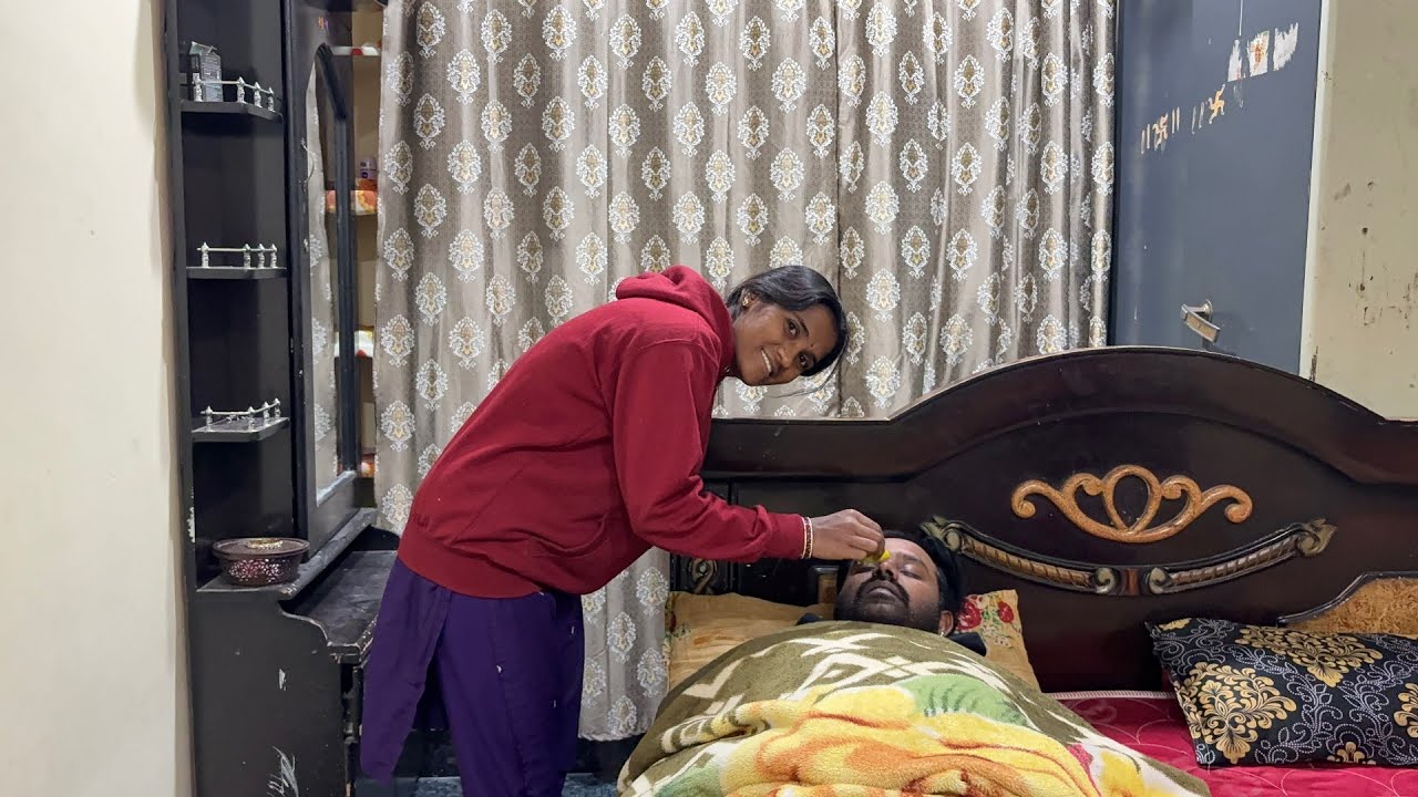మా husband పడుకున్నప్పుడు నోటిలో 🍋 నిమ్మకాయ  పిండాను ఫ్రెండ్స్ || last లో చాలా కొట్టిండు 😭😭||