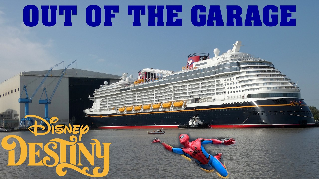 Überraschung beim Ausdocken der DISNEY DESTINY + Feuerwerk & Horn - Meyerwerft Papenburg