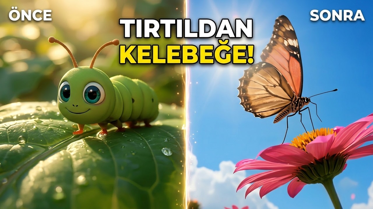 Minik Tırtılın Mucizesi: Tırtıldan Kelebeğe | Eğitici Çocuk Şarkısı