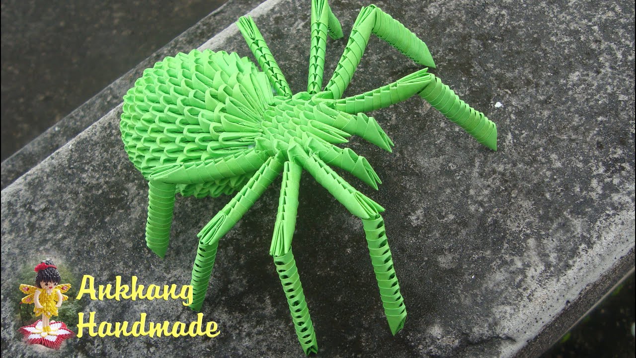 3D Origami Spider Tutorial | DIY paper spider halloween decoration ideas