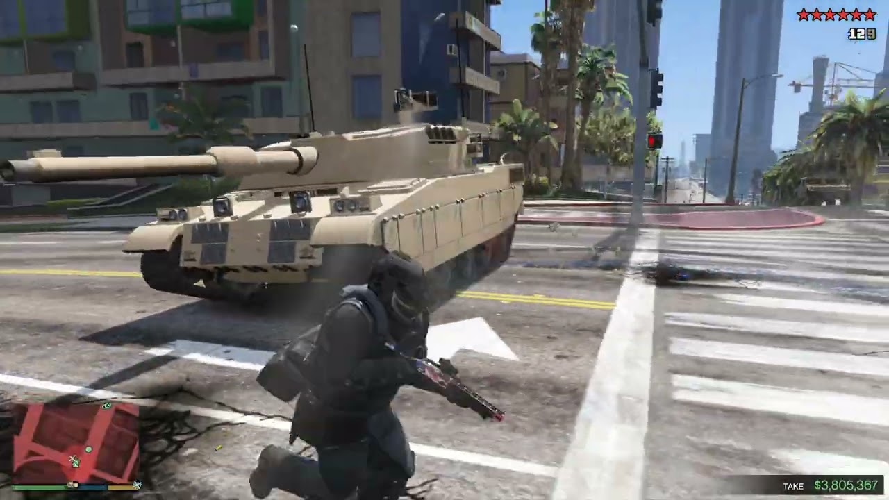 GTA 5 - Juggernaut Bank Heist + Ten Star Escape