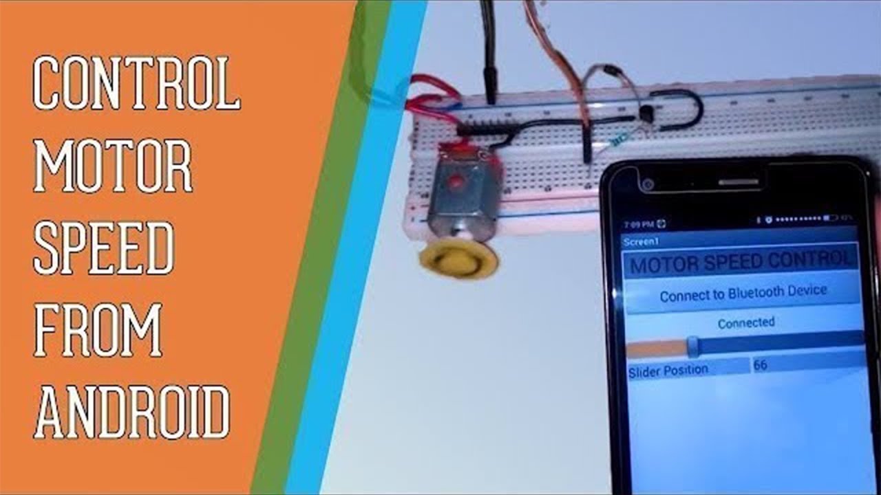 Motor Speed Control Using Android Phone   Arduino