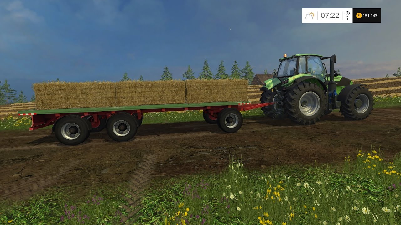 loading bales on the brantner bale trailer