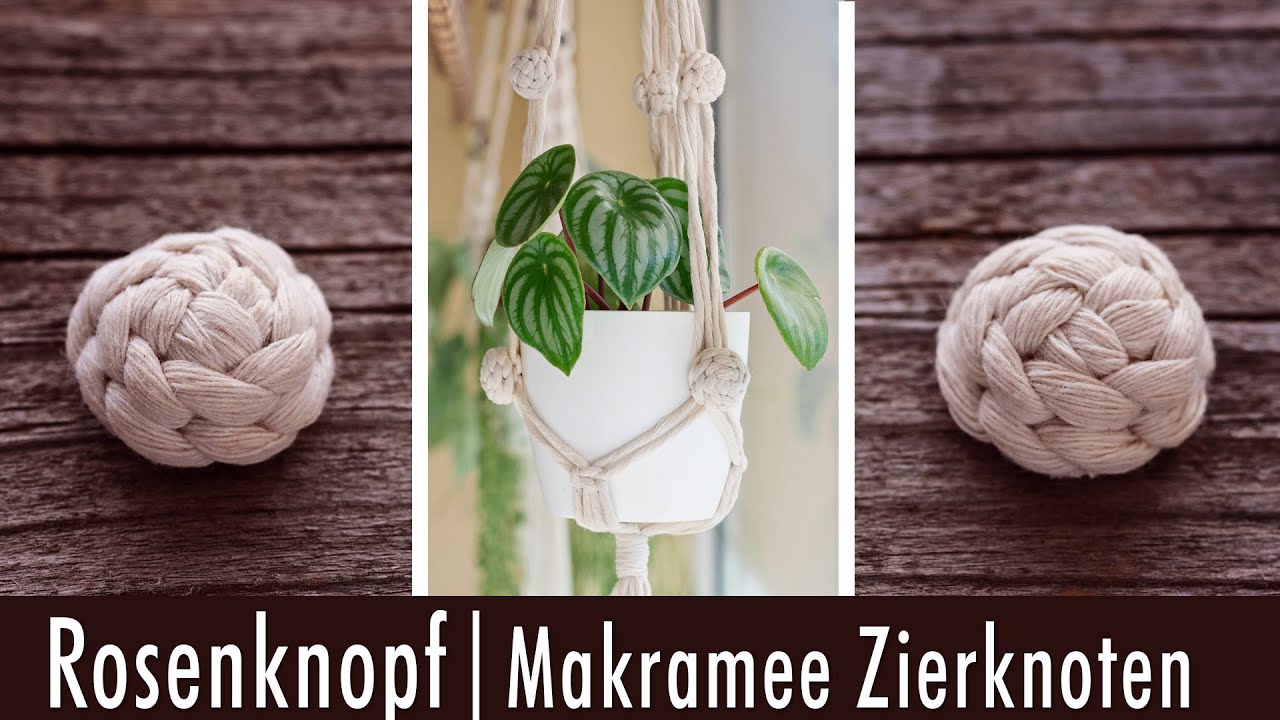 Rosenknopf-Knoten | wunderschöner und einfacher Makramee-Zierknoten | Schritt-für-Schritt DIY