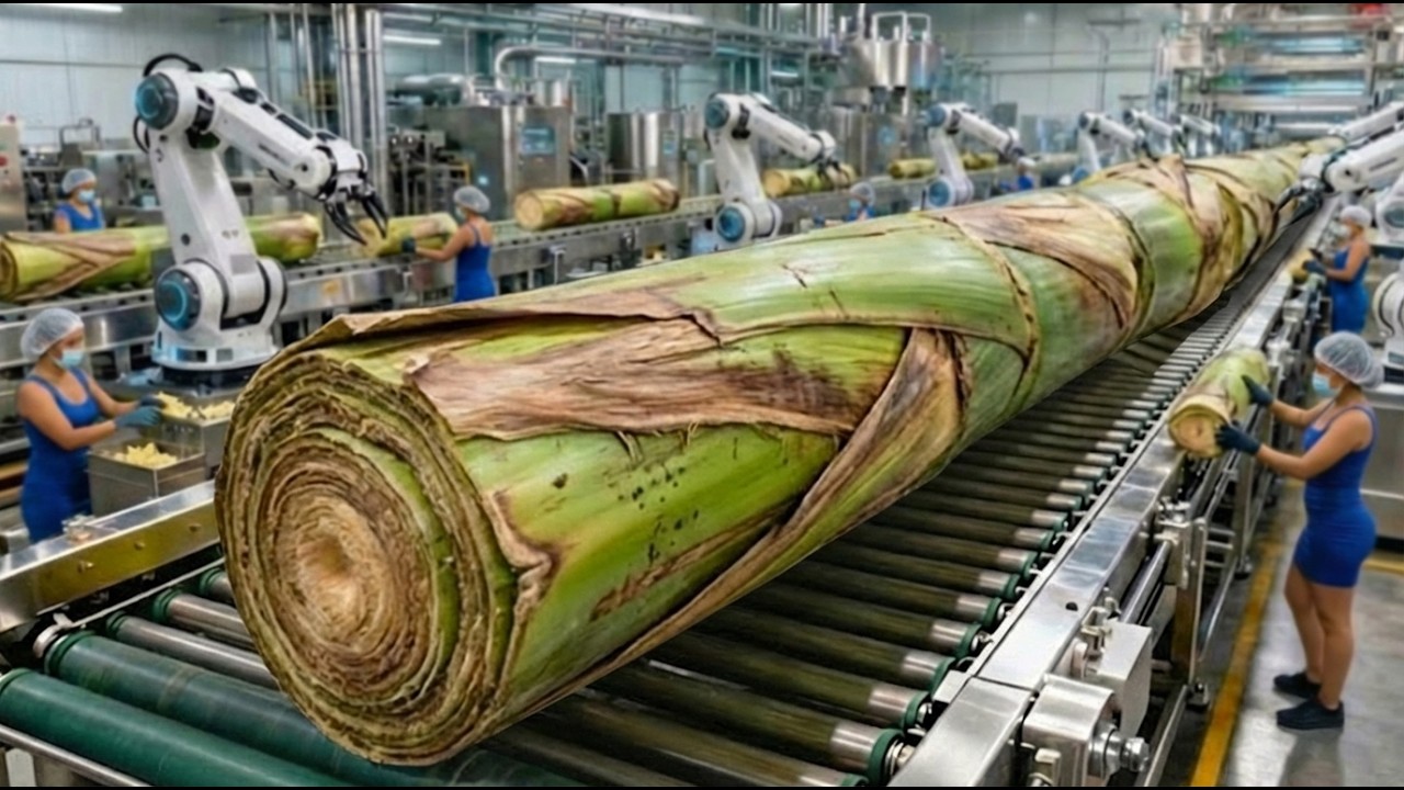 Inside the World's Most Advanced Banana Stem Factory – The Process Will Blow Your Mind