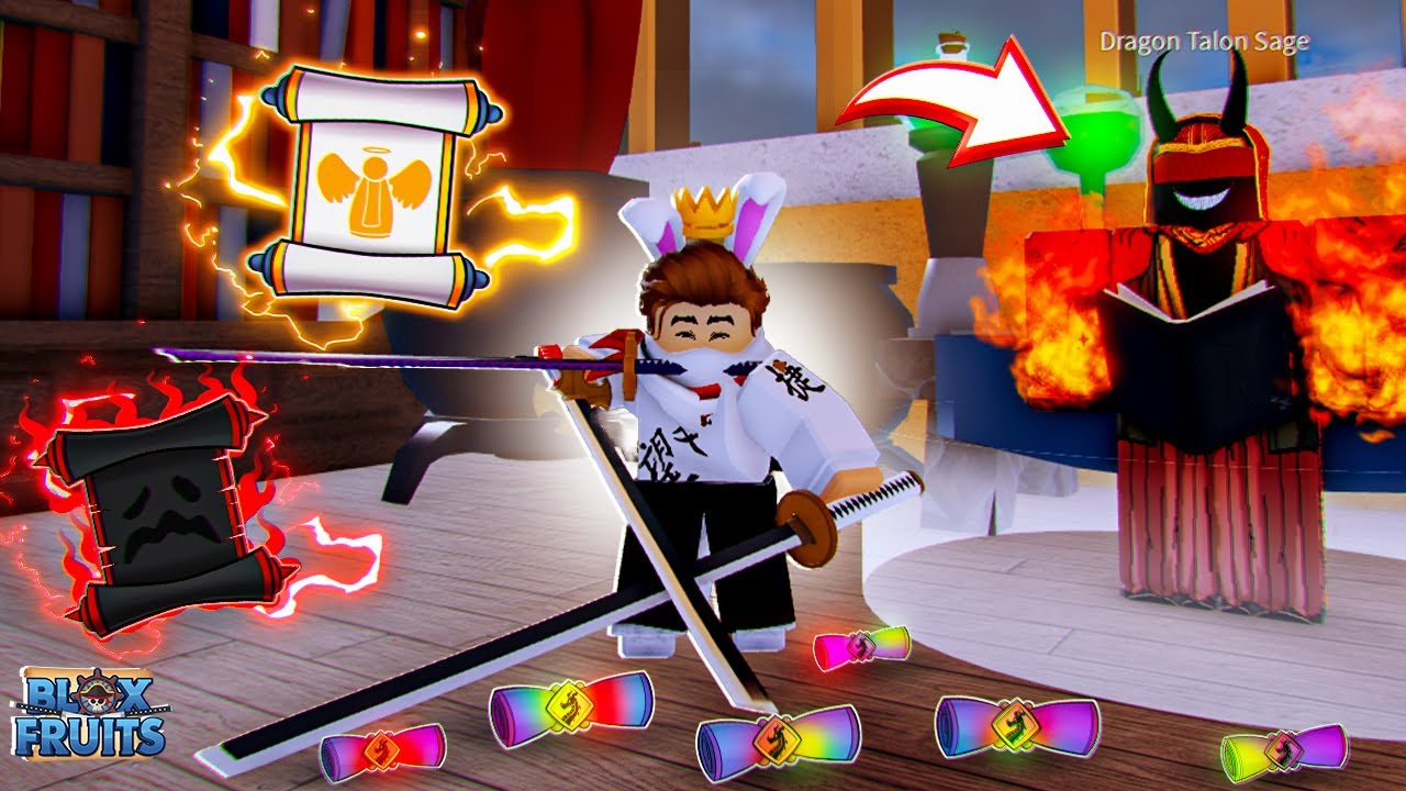 Passei 24 Horas Girando Pergaminhos Em Busca do Encantamento SECRETO do BLOX FRUITS