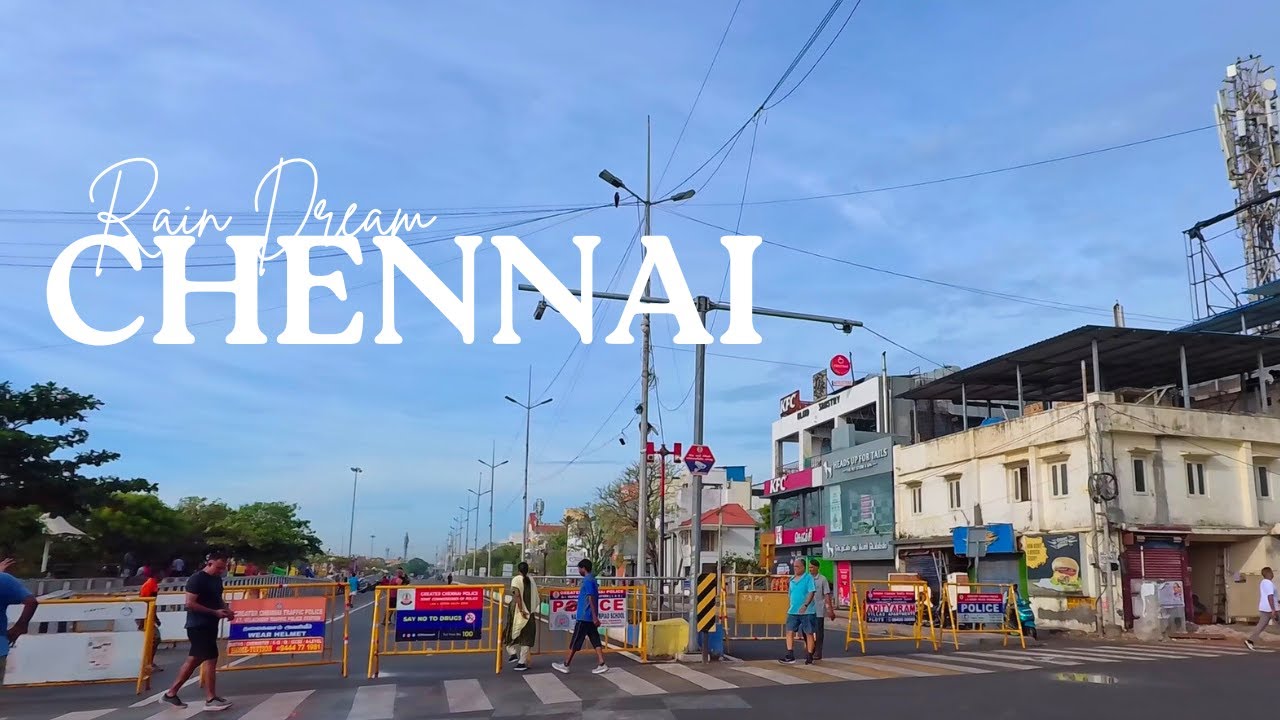 Chennai Rain Dream | Besant Nagar [4K]
