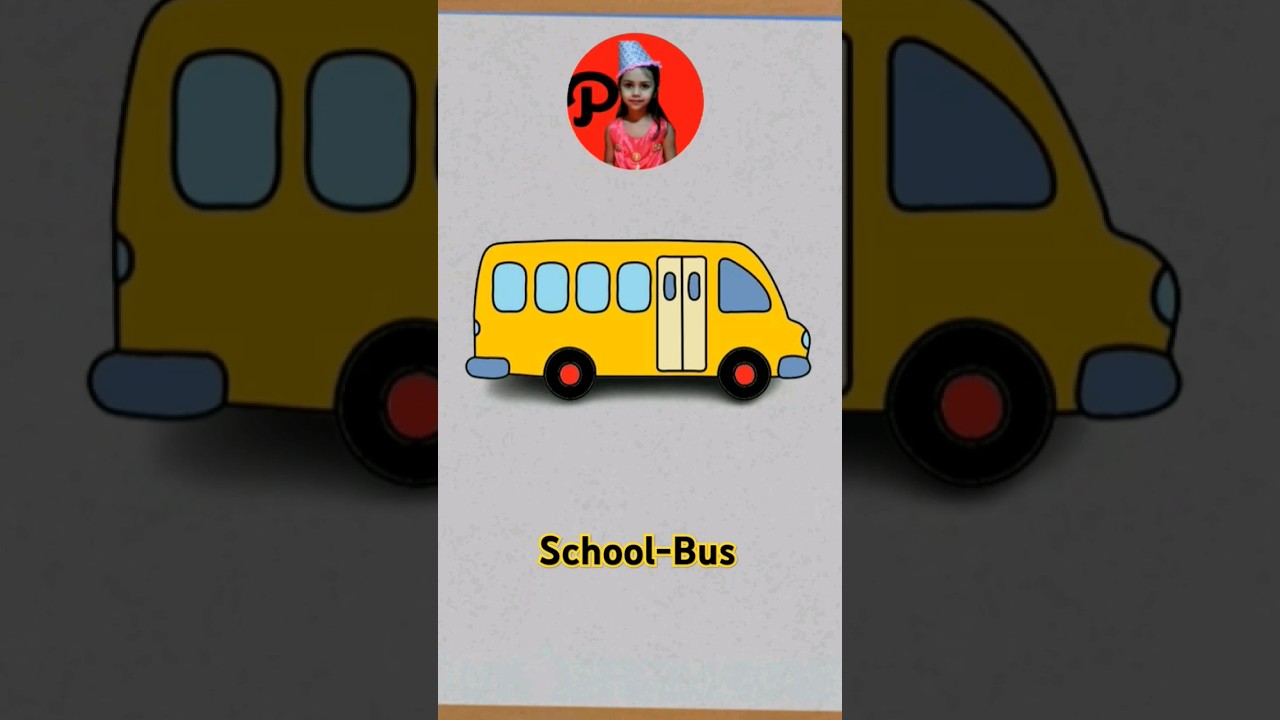 Simple School Bus 🚌 Drawing for Kids #bus  #ytshorts #school #drawing