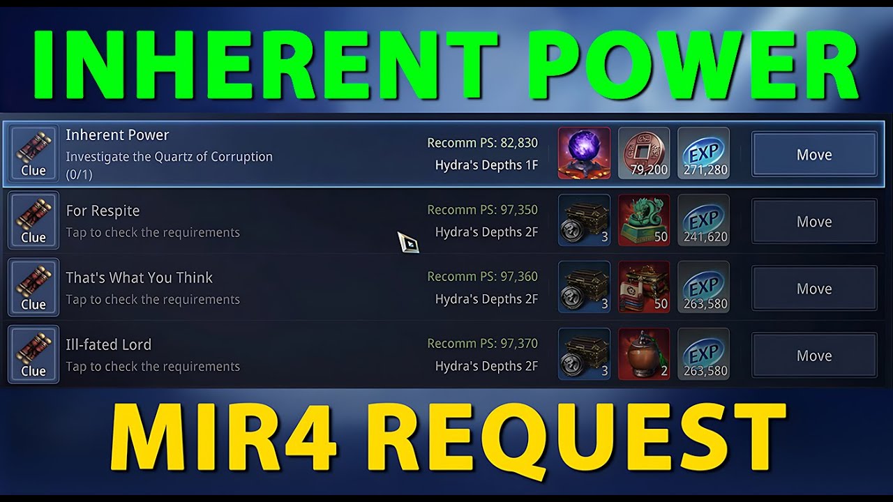 Mir4 Request: Inherent Power - Step by Step Guide