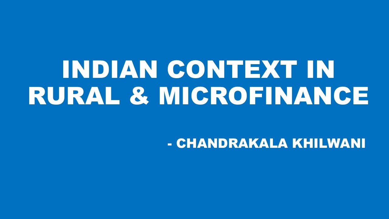 Indian context in Microfinance