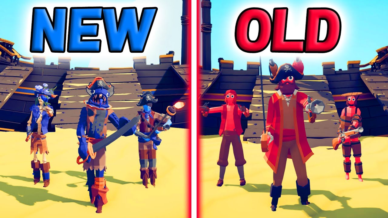 NEW PIRATE TEAM vs OLD PIRATE TEAM - Totally Accurate Battle Simulator | TABS