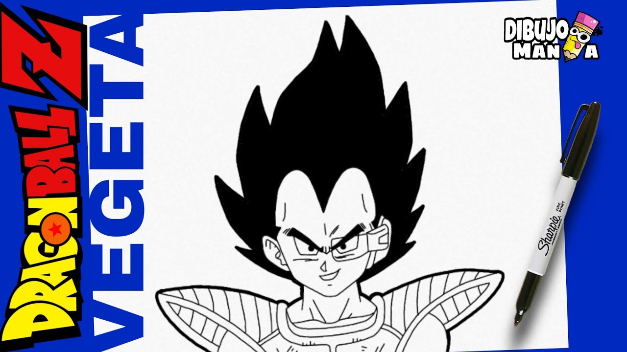 COMO DIBUJAR AVEGETA DE DRAGON BALL Z | DIBUJOS DE DRAGON BALL Z | how to draw vegeta