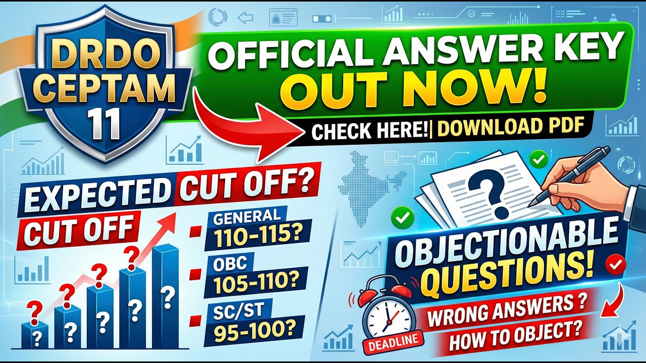 DRDO CEPTAM 11 Answer Key Out | Expected Cut Off & Next Steps #drdoceptam11
