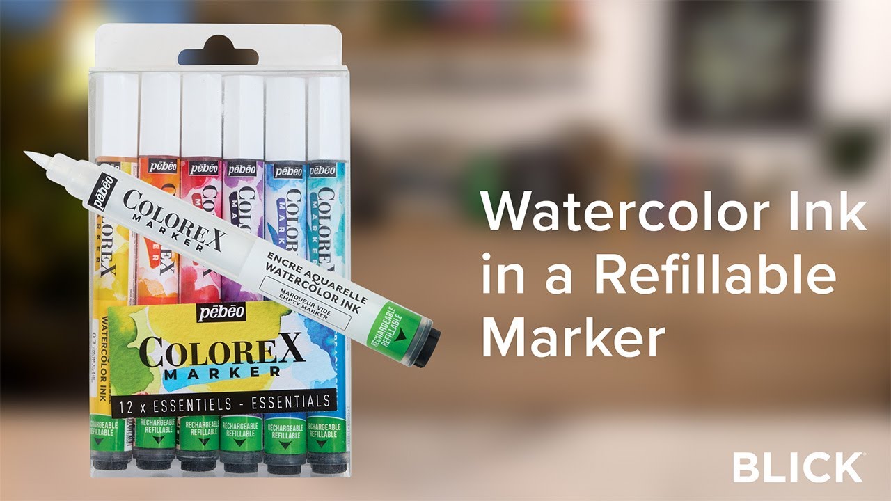Pebeo Colorex Refillable Markers | Watercolor Inks with Control & Versatility