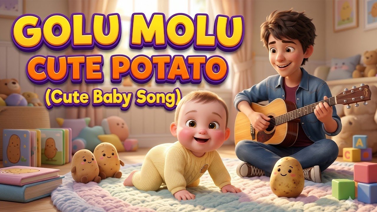 Golu Molu Cute Potato 🥔 (Cute Baby Song) | Hindi Kids Rhymes | Nanhe Sitare