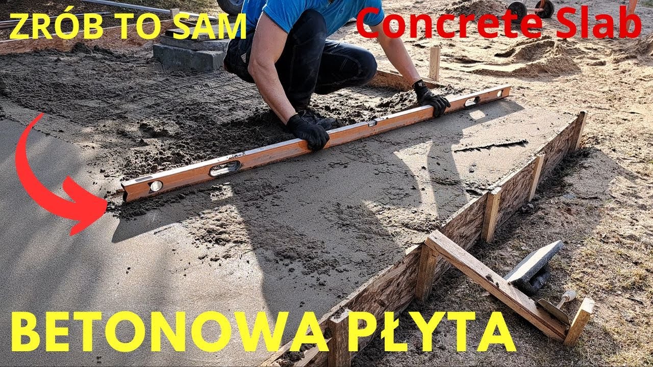 Бетонная плита для садового домика.