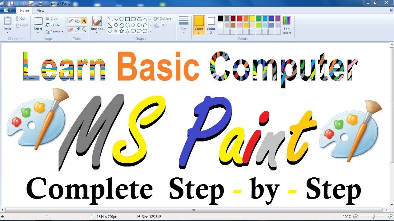 How to use Ms Paint in Computer Step by Step | How to Draw in computer | Microsoft Paint Tutorial.