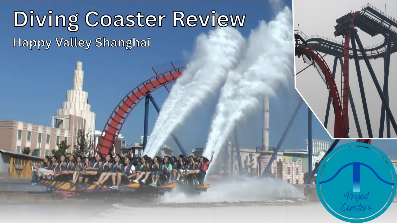 Diving Coaster Happy Valley Shanghai Review: China's 4th Largest Roller Coaster