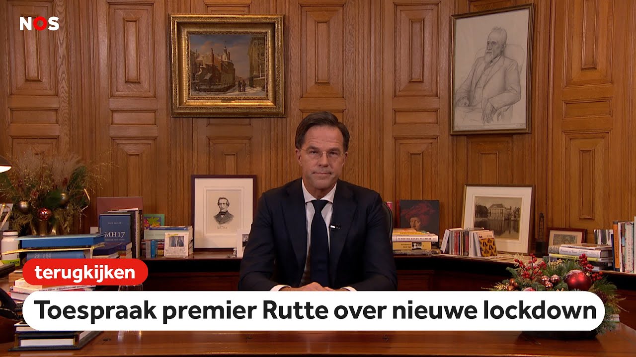 TERUGKIJKEN: Toespraak premier Rutte over nieuwe lockdown