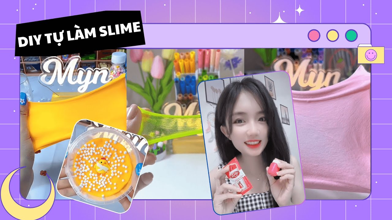 C&aacute;ch l&agrave;m Slime kh&ocirc;ng cần dung dịch l&agrave;m đ&ocirc;ng | Tự l&agrave;m đồ chơi | Handmade | DIY | Myn