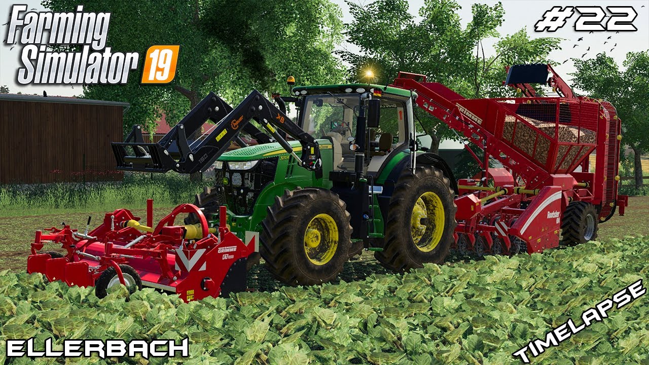 Harvesting sugar beet & moving equipment | Animals on Ellerbach | Farming Simulator 19 | Episode 22