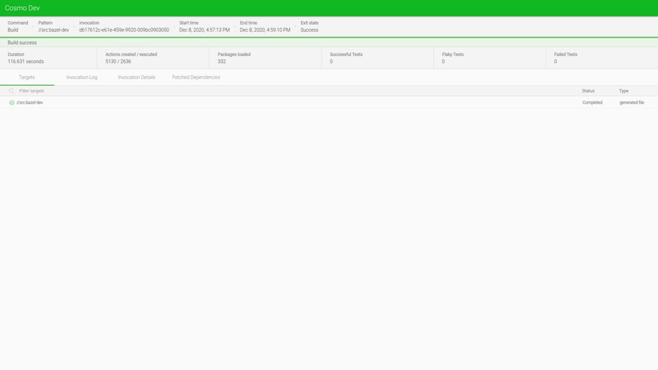 Bazel Remote Execution from browser IDE with results UI