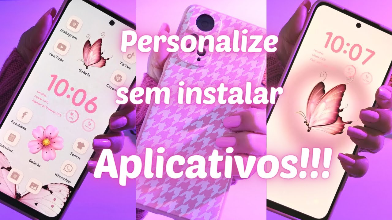 Como PERSONALIZAR Seu Celular SEM Instalar Aplicativos - Personalização  Rosa Aesthetic Xiaomi