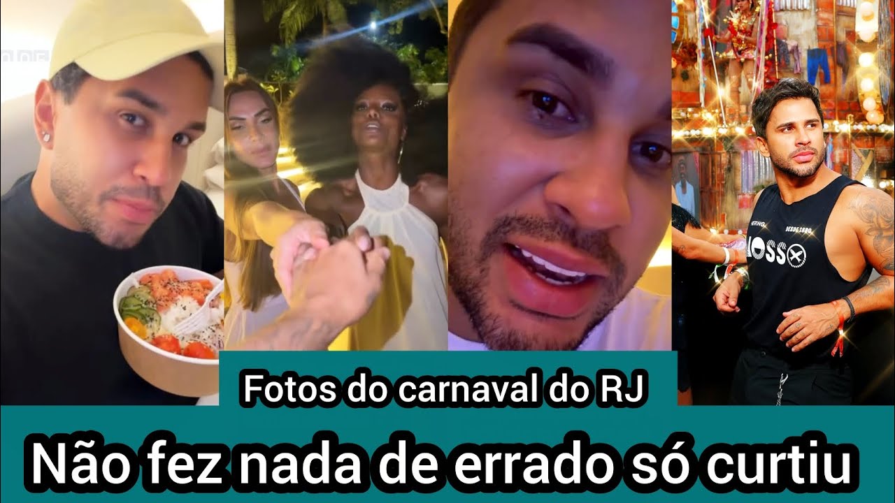 Lucas Guimarães posta fotos do carnaval do RJ e recebe mensagem de fã 
