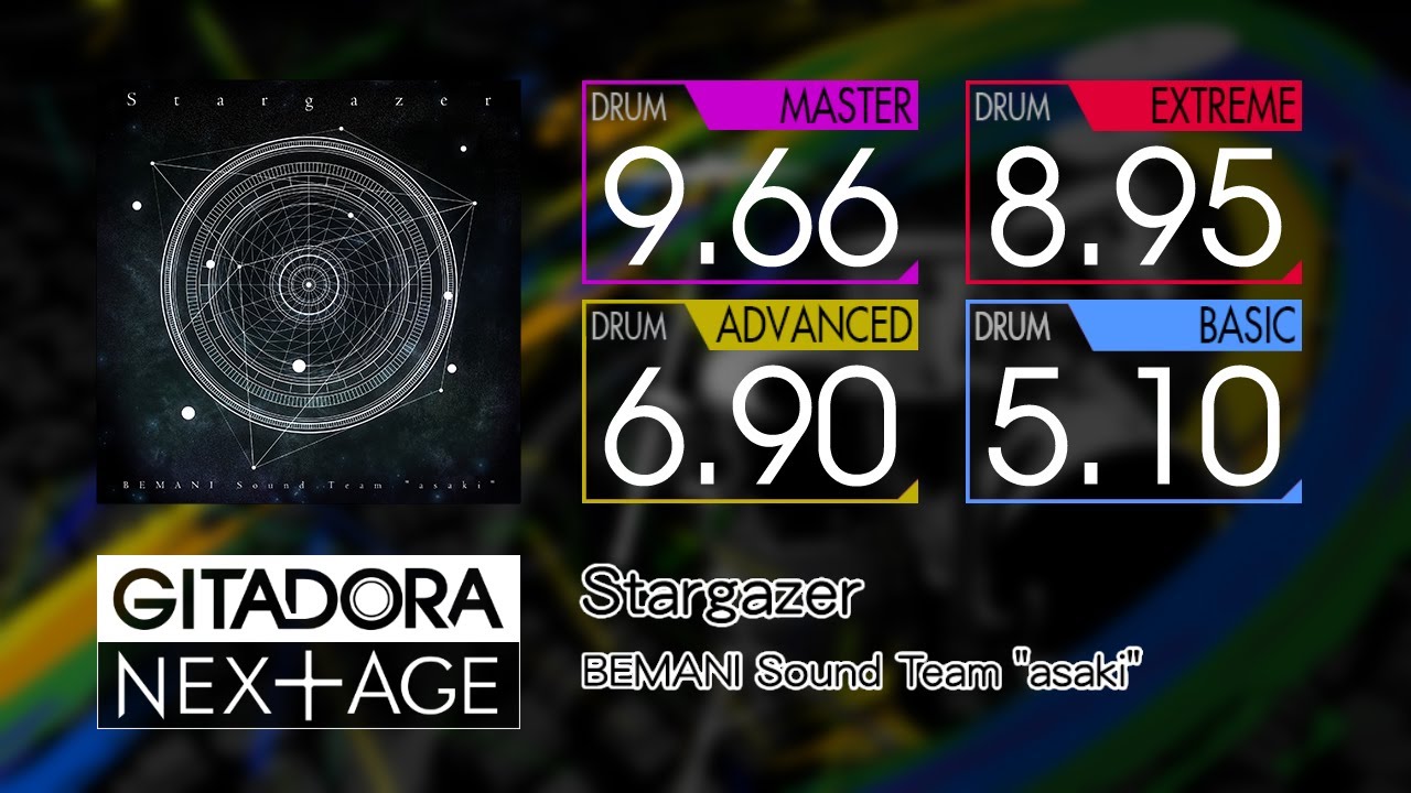 【GITADORA】 Stargazer (MASTER ~ BASIC) Drum