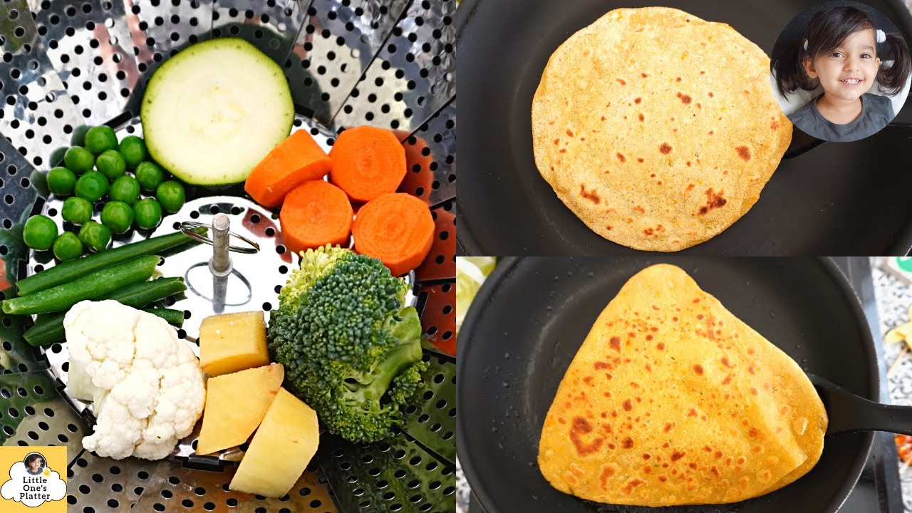 MIXED VEGETABLE PARATHA & ROTI | A clever way to feed vegetables to babies | Vegetable for baby 8M+