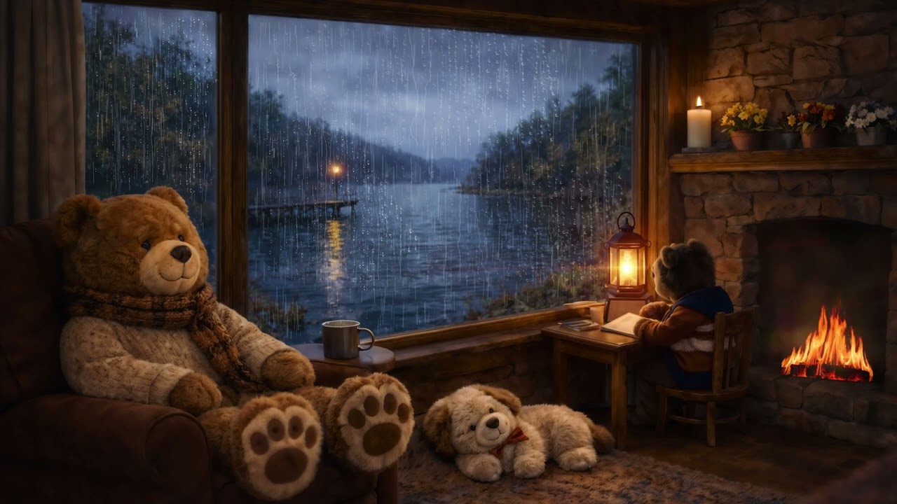 Cozy Livingroom Lake House Ambiance | Soothing Piano Paddy and Friends